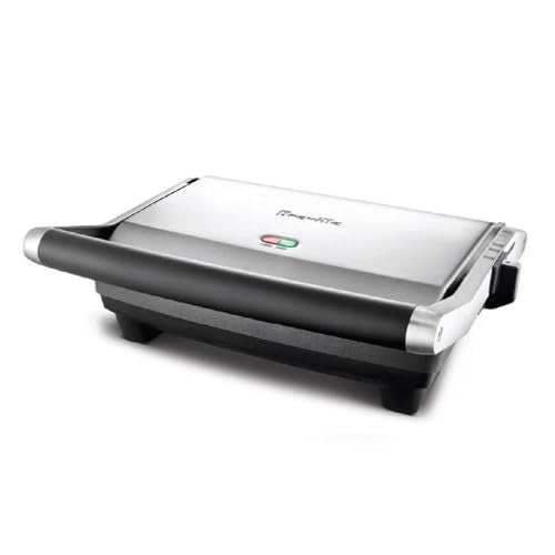 Panini Duo Sandwich Maker 2 Slice - Brushed Stainless Steel, Adjustable & Nonstick