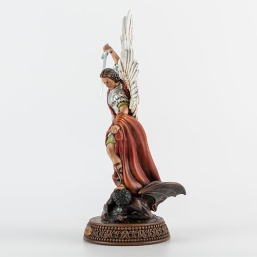 St Michael the Archangel Statue - 12 Inch Full Color Protector Sculpture
