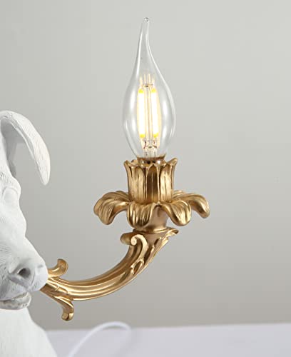 Dog Table Lamp Resin Animal Bedside Light - Cute Puppy Night Light
