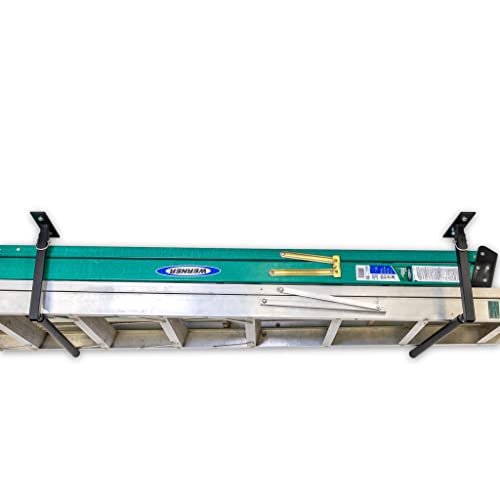 StoreYourBoard Adjustable Ceiling Ladder Rack – Garage Storage for Step & Extension Ladders - Single