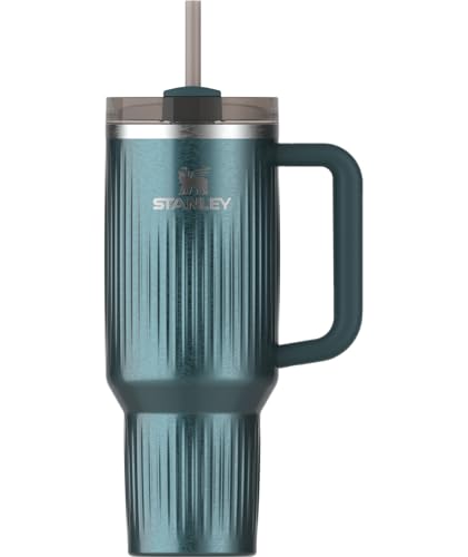40 oz Insulated Stainless Steel Tumbler with Handle & Straw - Marina Shine Variation