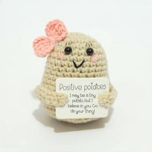 Positive Crochet Animals with Emotional Support Messages - 9 B (Gift Boxed)
