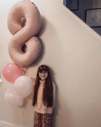 Light Brown Number 14 Balloon 40 inch, Tan 14 Number Balloons, Khaki 14th Sandy Brown Birthday Decorations, Beige 14 Year Old Girls Boys Light Brown Party Supplies