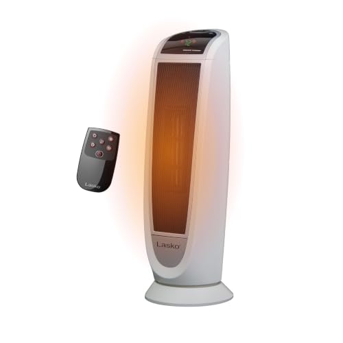 Lasko Oscillating Digital Ceramic Tower Heater - 1500W Home Space Heater with Remote, Timer & Overheat Protection - Medium