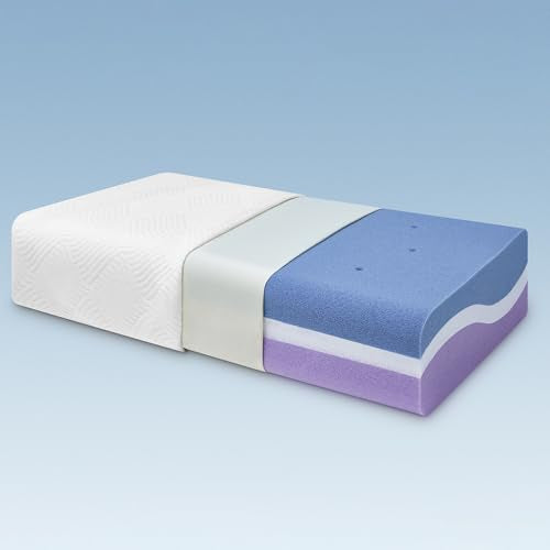 Firm Pro Cube Pillow for Side Sleepers 6 Inch Cooling Memory Foam Neck Shoulder
