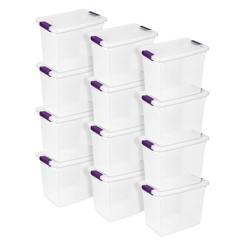 Sterilite ClearView Latch Storage Bins 27 Quart - 12 Pack
