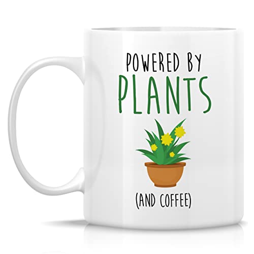 Retreez VGN007 White 11oz Ceramic Mugs – Powered By Plants Gift Box