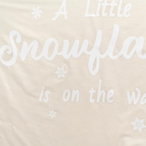 A Little Snowflake is On The Way Decal - Winter Wonderland Baby Shower White Frosty Backdrop,Gender Reveal Decorations,Christmas Sign Birthday Party Supplies