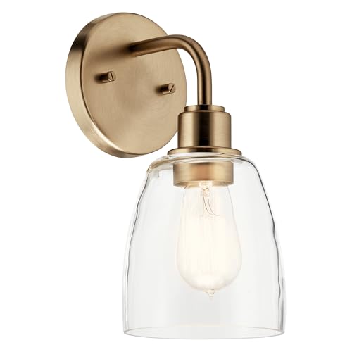 Kichler Meller 11.25 Inch Wall Sconce - Champagne Bronze, Industrial Exterior Light