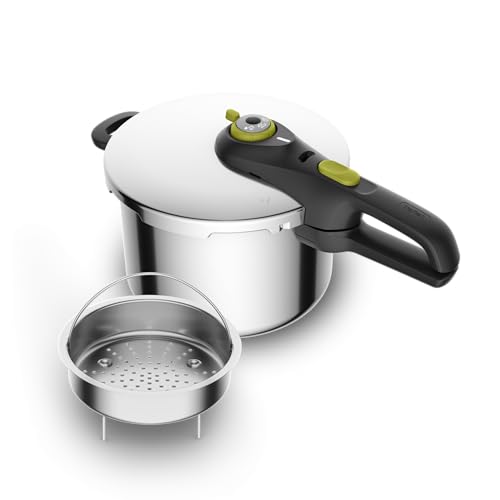 T-Fal Secure Stainless Steel Stovetop Pressure Cooker, 6.3 qt,