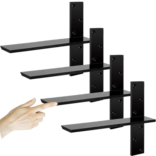 3/8" Thick Heavy-Duty Floating Shower Bench Brackets - 16" L x 2.5" W