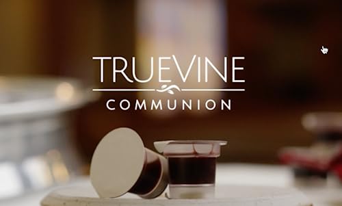 TrueVine Top & Bottom Communion Cups and Wafer Set - Prefilled Cups with Fresh Unleavened Bread & Grape Juice - Carefully Packaged & Easy to Open, Ideal First Communion Favors for Guests (100 Count)