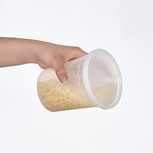 FULING 32oz Plastic Deli Food Containers Set of 240 - Leakproof & Stackable