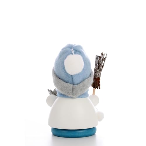 German Christian Ulbricht Snowman Incense Smoker - Handcrafted Erzgebirge Decor