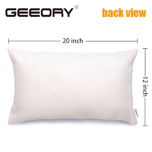 Geeory Christmas Tree Pillow Cover 12 x 20 Inches Green, 1 Pack GS065-12