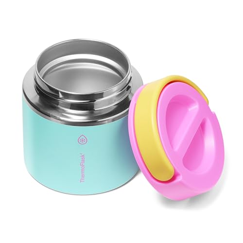 ThermoFlask 20 oz Insulated Food Jar Tropical Sunset Leakproof Lid Hot Cold Meals