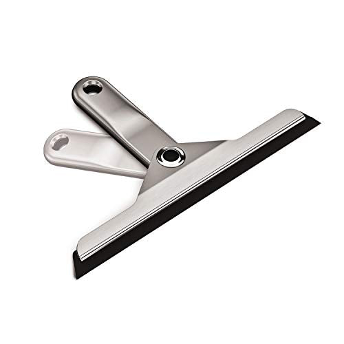 Simplehuman Foldaway Shower Squeegee - Streak-Free Glass Cleaner with Suction Holder
