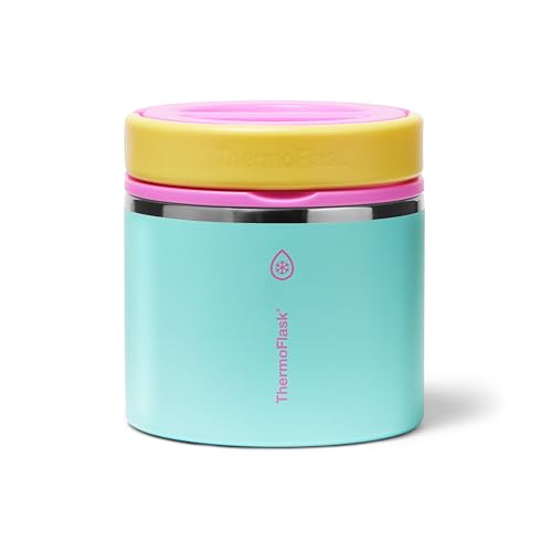 ThermoFlask 20 oz Insulated Food Jar Tropical Sunset Leakproof Lid Hot Cold Meals