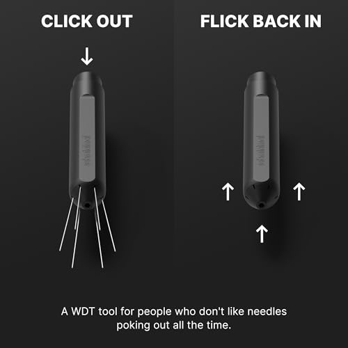 Subminimal Flick WDT Espresso Distribution Tool - Black Retractable Needle Tamper