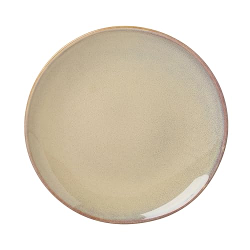 Organic Shades Oatmeal Stoneware Dinnerware Set for 6 - 18 Pieces, Rustic Design