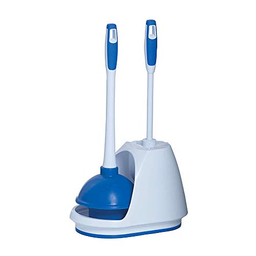 Mr. Clean Toilet Plunger and Bowl Brush Set with Caddy - White, Pack of 1