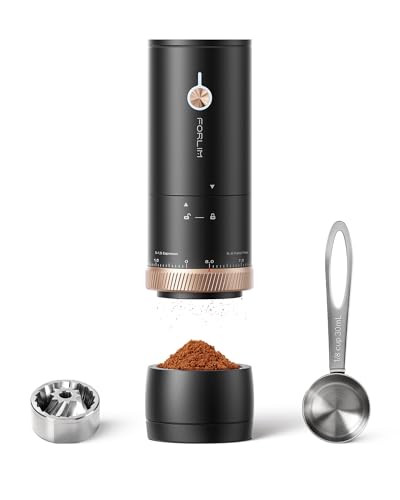 Portable Burr Coffee Grinder with 80 Settings, Single Dose, USB-C Rechargeable