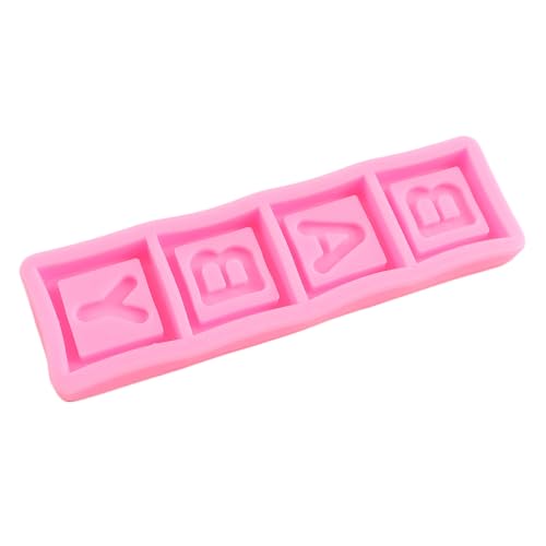 Baby Blocks Silicone Fondant Mold - Style F, Food-Grade, Non-Stick Cake Decor