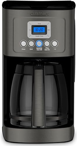 14-Cup Programmable Coffee Maker with Glass Carafe, Brew Strength Control, Black Stainless
