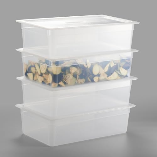 CURTA 4-Pack Full Size 6" Deep Food Pan with Handled Lid – NSF