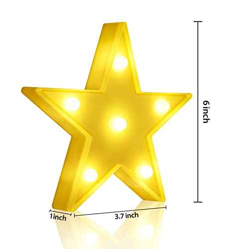 3 Pcs LED Stars Night Light Can Be Hung On The Wall Kids Room Room Light, Suitable for Birthday Party Holiday Decoration Baby Room Nursery Decoration (Stars)