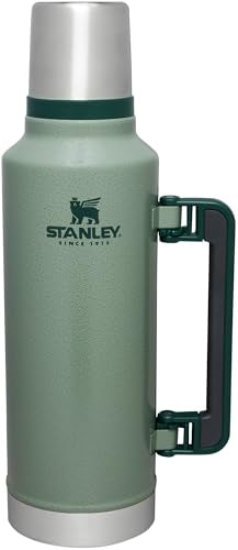 Stanley Classic Vacuum Bottle 2.0 Qt Hammertone Green - Keeps Liquids Hot or Cold