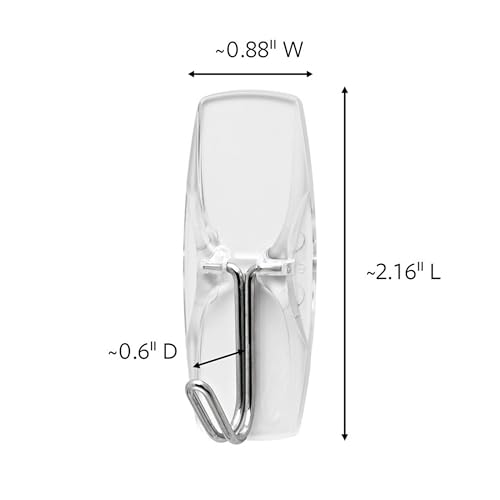 Command Clear Medium Wire Toggle Hooks - 20 Hooks & 24 Strips - Damage-Free Hanging for Holiday & Home Organization - Variation of 20 Hooks
