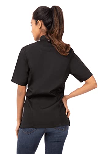 Women's Springfield Chef Coat - Medium Black | Professional Kitchen Uniform