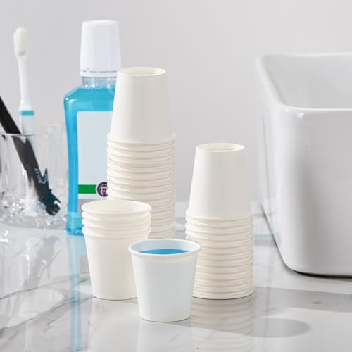 SIUQ 1200 Pack 3 oz Disposable Paper Cups - Small Mouthwash & Drink Cups