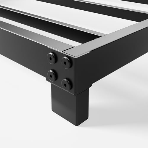 Full Size Metal Bed Frame - Low Profile Heavy Duty 4 Inch Platform Bed