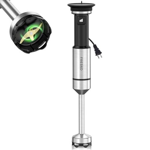 FRESKO Silver Handheld Immersion Blender with Variable Speed Trigger
