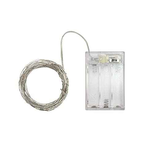 with Timer Function Battery Operated Dewdrop Led Lights,Mini Fairy Lights for Home Parties Christmas/Halloween Holiday Decoration,6 Hours on/18 Hours Off,30 LEDs,10 Feet (Orange, 2)