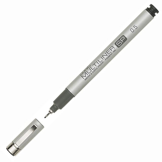 Copic Sketch Alcohol Markers Set with Multiliner SP - 5 Colors + Gray Shades