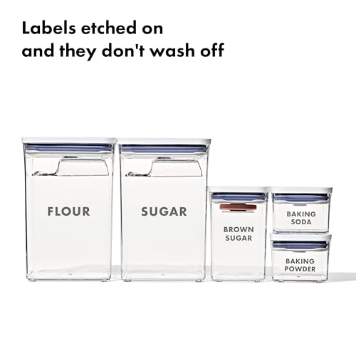 Pre-Labeled Baking Storage Container Set - Airtight Airtight Food Storage with Scoops & Accessories