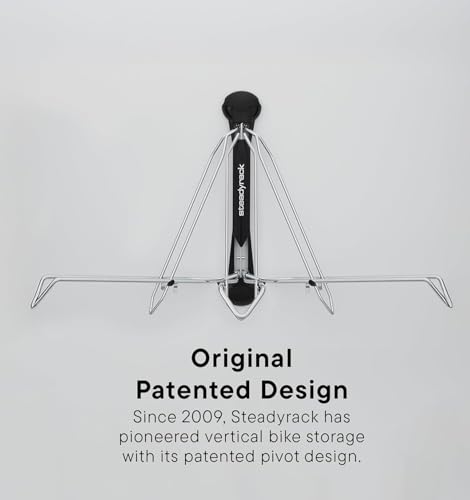 1-Pack Chrome Wall-Mounted Bike Rack for Road Bikes - Space Saving Vertical Storage