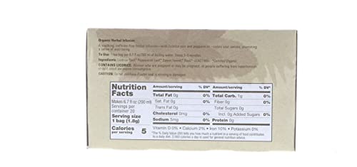 Organic Herbal Tea Bags - Caffeine-Free Relaxation, 20 Count