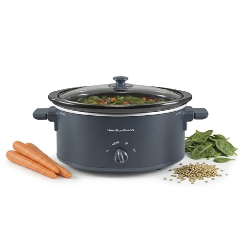 Hamilton Beach 6 Qt Slow Cooker with Space-Saving Folding Handles - Blue