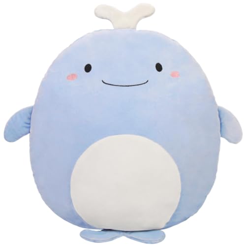 ARELUX Soft Whale Anime Plush Pillow Cute Whale Stuffed Animal Plush Toy Plushies Room Decor Festival Decorations Accompany for Friends Family Birthday 16inch