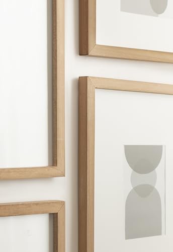 Rustic Brown Gallery Framed Wall Art Set of 5 - Modern Rectangle Decor