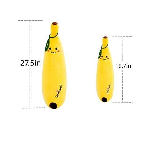 Kids Pillows Plush Banana£¬Cute Soft Comfortable Hugging Pillow Birthday Gifts for Kids.1 Piece Yellow (27.5inch)