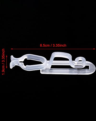 Tatuo 100 Pack Clear Christmas Light Clips for C7 & C9 Bulbs | Gutter & Shingle Mounting