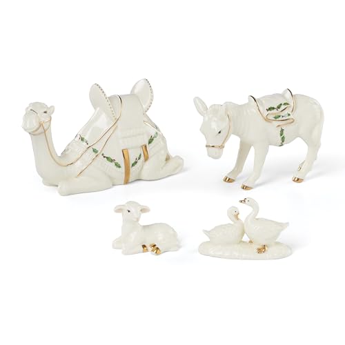 Lenox Holiday Mini Nativity Animals Set - 4-Piece Porcelain Figurines
