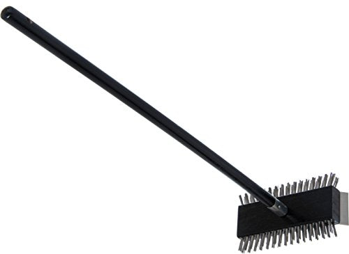 Heavy-Duty Stainless Steel Grill Brush & Scraper - 30.5 Inches, Black - Variation 1