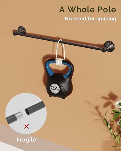 24-Inch Oil Rubbed Bronze Wall Mounted Towel Bar - Stainless Steel Bathroom Rack