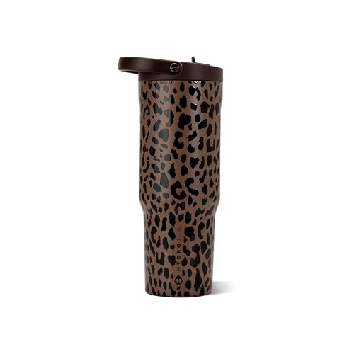 HydroJug Sport 32 oz Insulated Stainless Steel Water Bottle - Brown Leopard